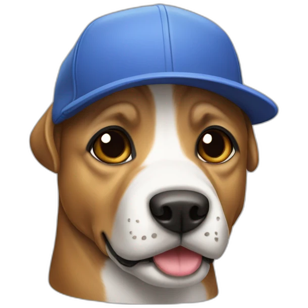 Perro con gorra emoji