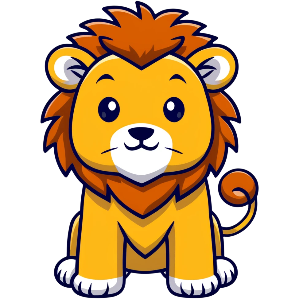 flirtatious lion looking sideways with suggestive expression emoji