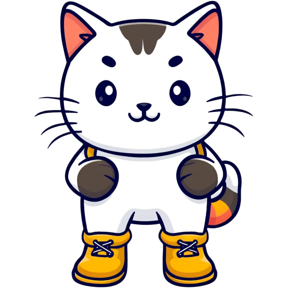 a cat wearing boots emoji