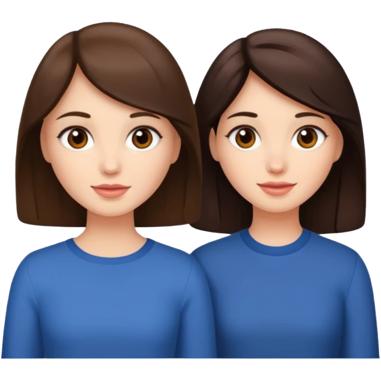 Brunette friends emoji