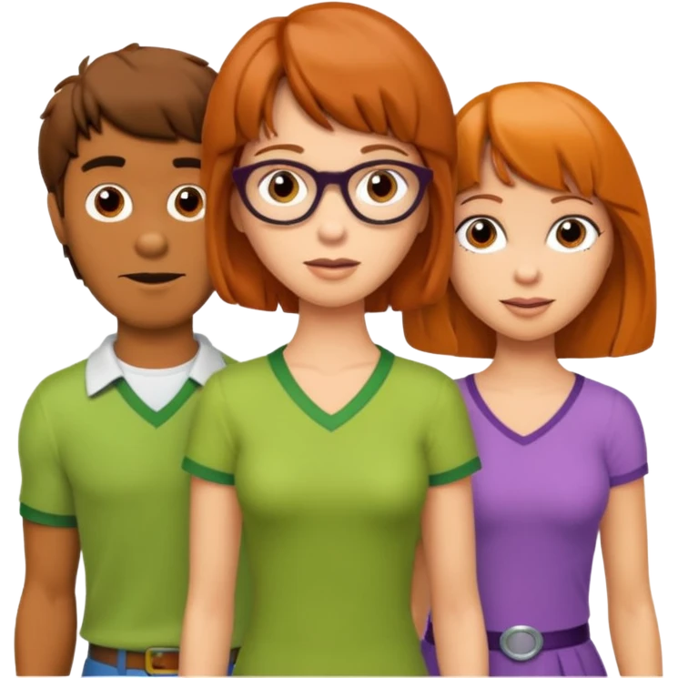 Fred Velma, Daphne, and shaggy and Scooby Doo emoji