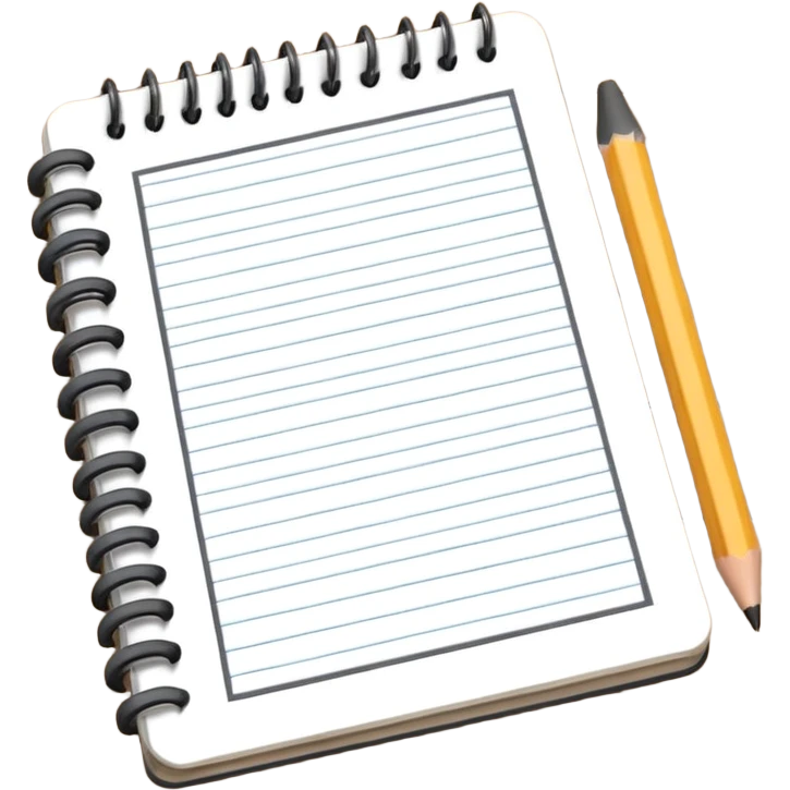 open notebook with pencil emoji