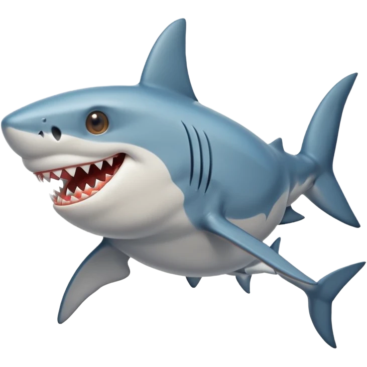 Q el tiburón tenga patas y y q este feliz  emoji