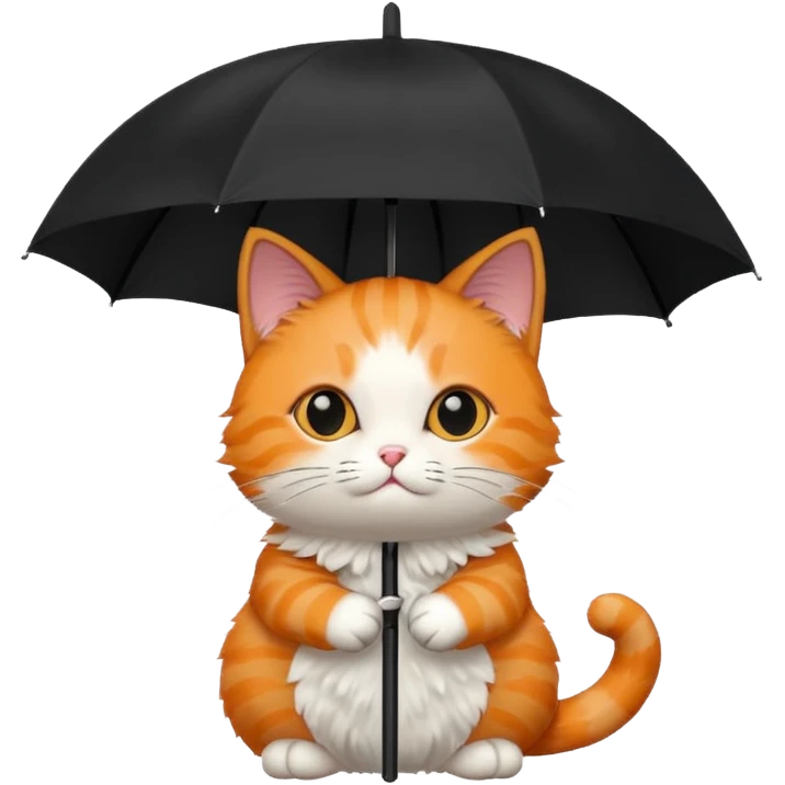 cat holding an umbrella emoji