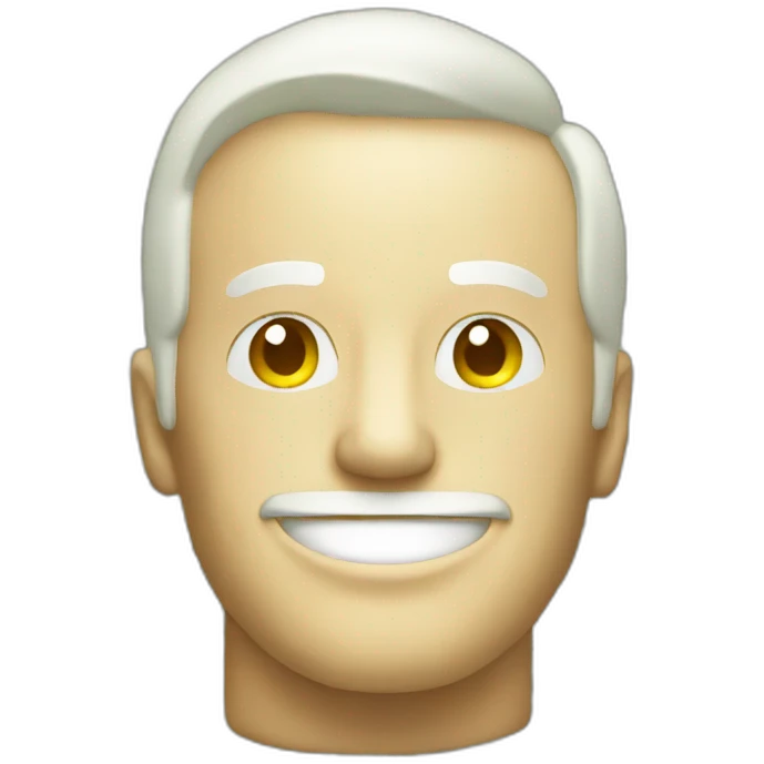 white happy man head money emoji
