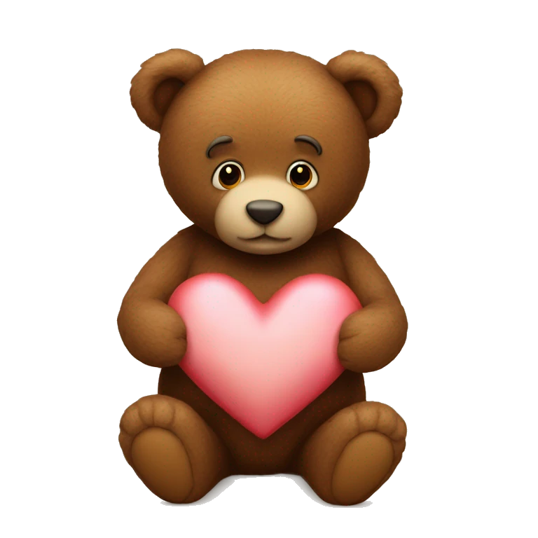 Heart with a teddy bear emoji