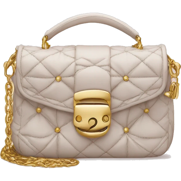 dior bag with gold accents  emoji