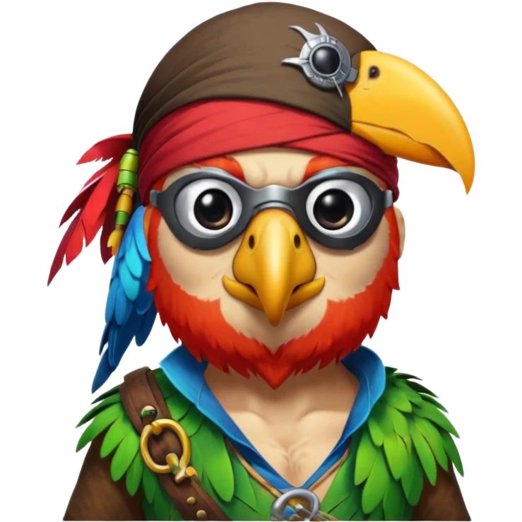 pirate and parrot emoji
