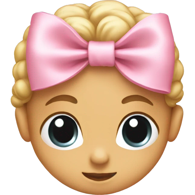 A baby pink realoistic bow emoji