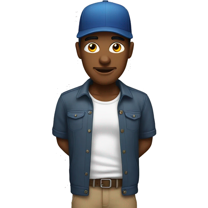 Hombre mulato con gorra emoji