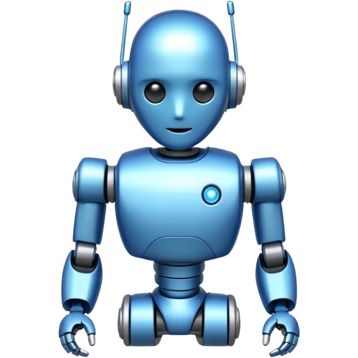 blue artificial intelligence robot emoji