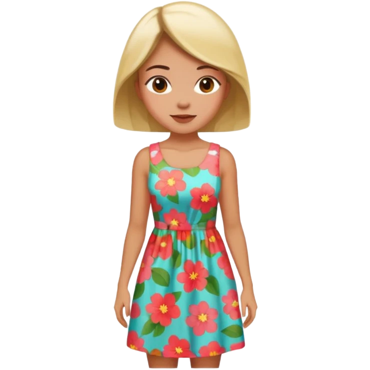 çiçekli elbise emoji