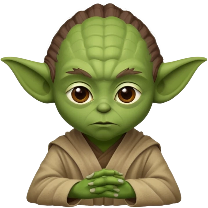 Yoda teaching Luke Jedi mind trick emoji