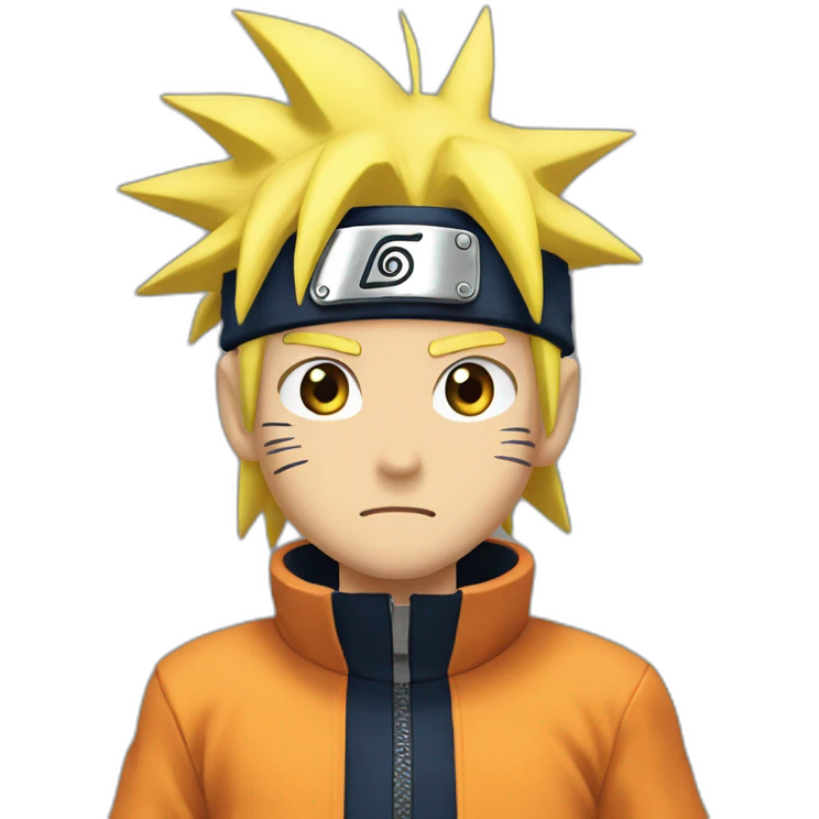Naruto with hands behind his head looking in corner emoji emoji