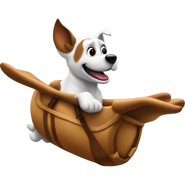 Dog flying over Disney World emoji