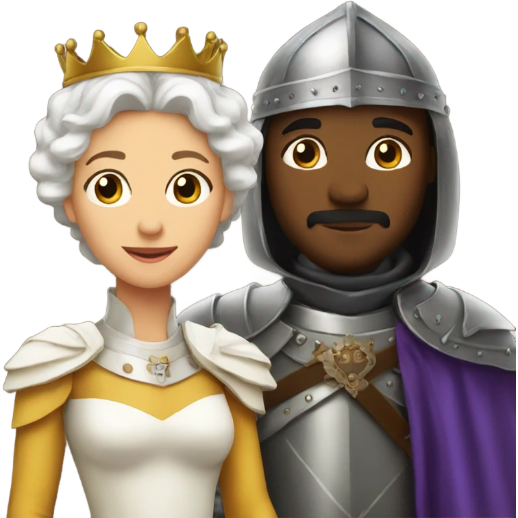 Queen and knight emoji