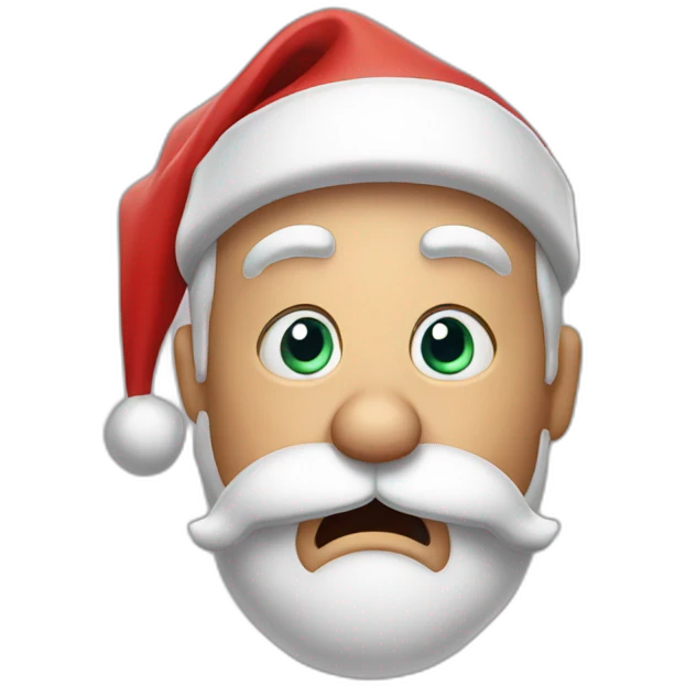 shocked santa claus emoji