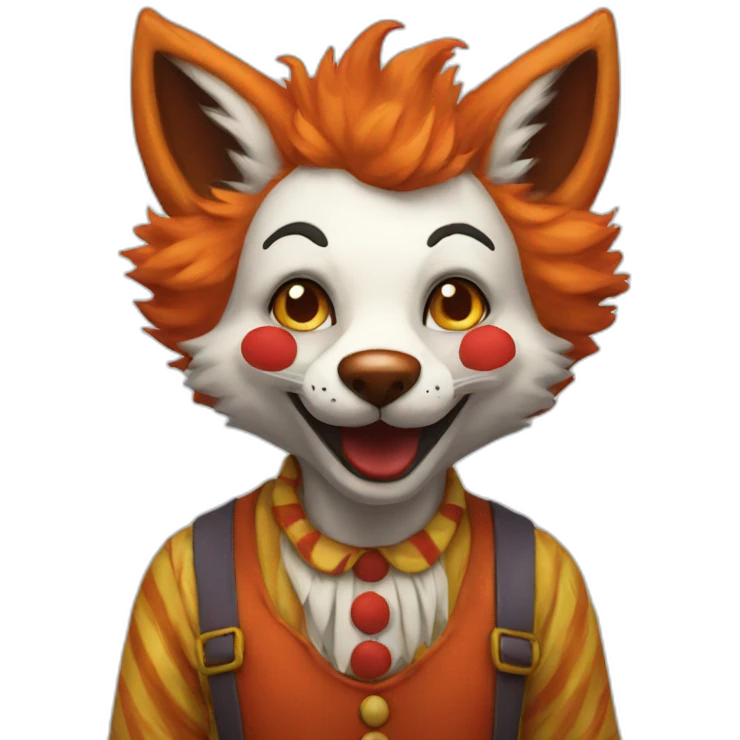 Clown fox emoji