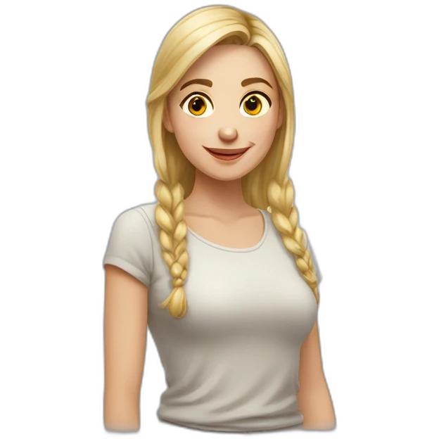 девочка с косичками  emoji