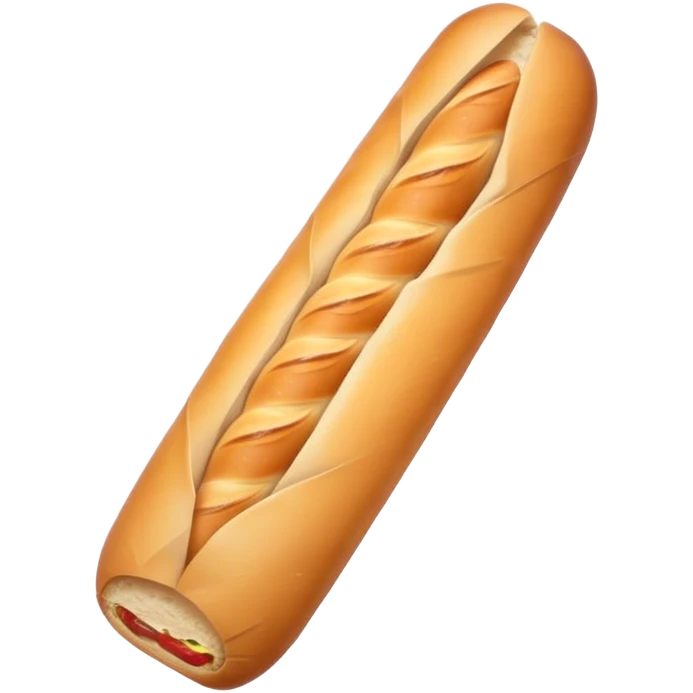 baguette in brown paper emoji