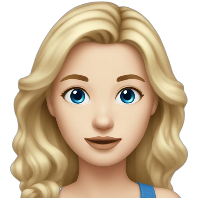 beautiful-young-women,dirty-blonde-hair,pale-skin,dark-blue-eyes emoji