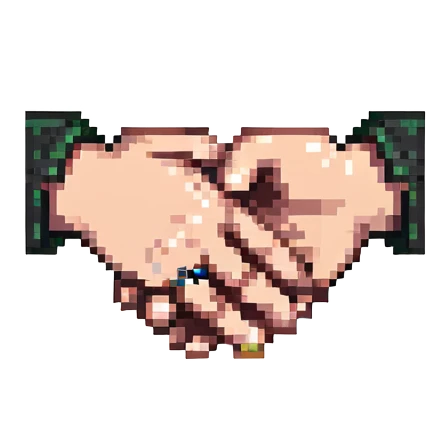 two hands holding each other as a friendship symbol emoji