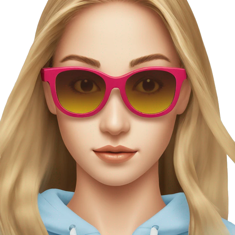 Y2K  Sports Sunglasses front view emoji