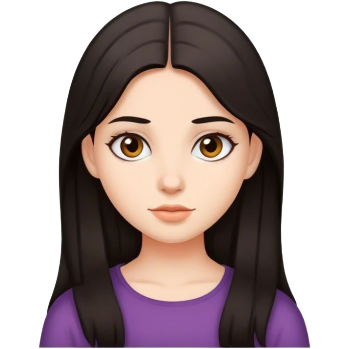 Girl with dark hair emoji