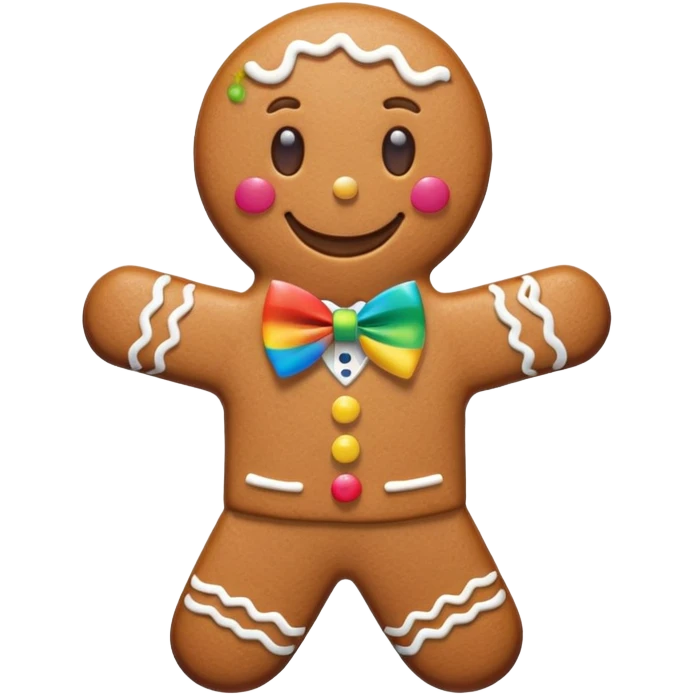Gay gingerbread man emoji
