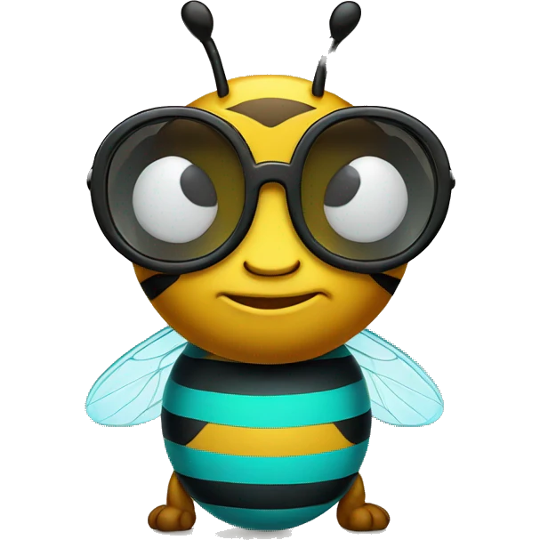 Bee wearing sunglasses emoji