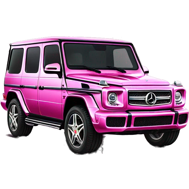 Sparkle pink Mercedes Benz g wagon glittery emoji
