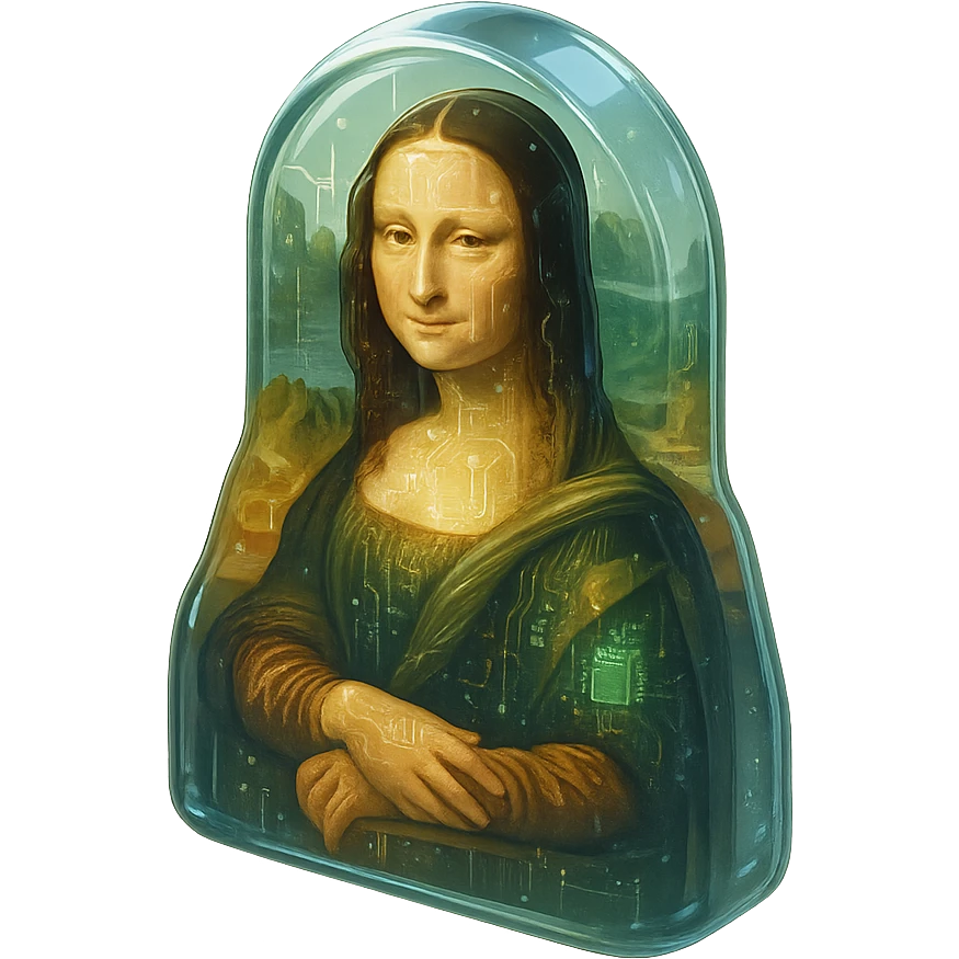 Mona Lisa in the garden emoji
