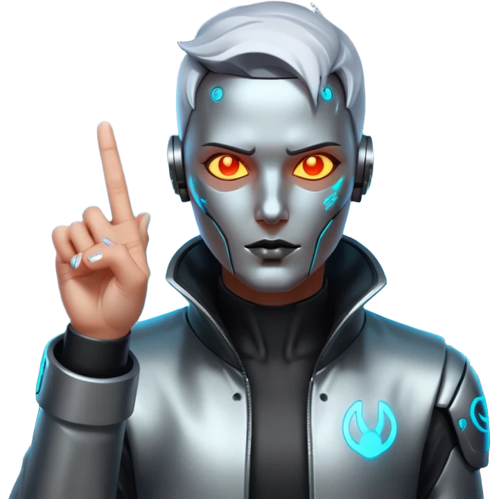 middle finger cyberpunk emoji