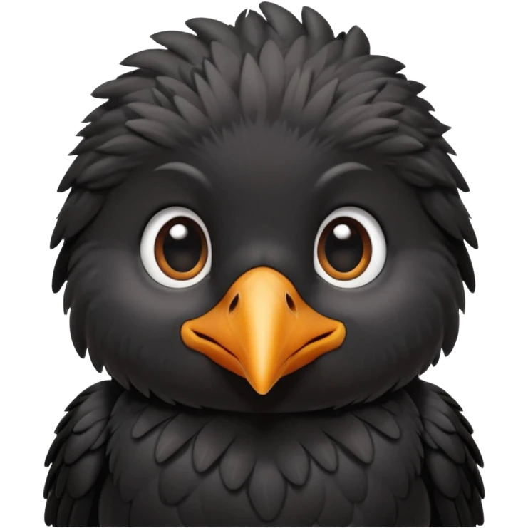 really cute adorable baby crow emoji