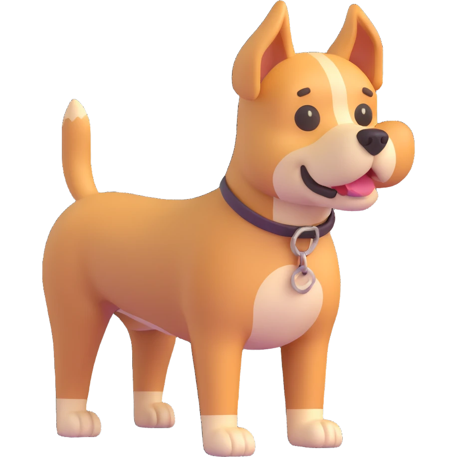playful dog emoji