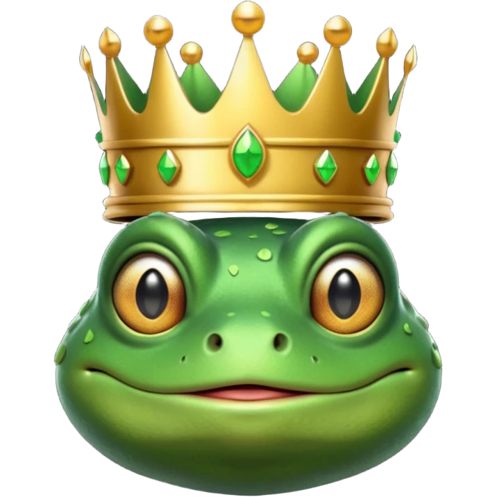Cartoon Frog Prince emoji