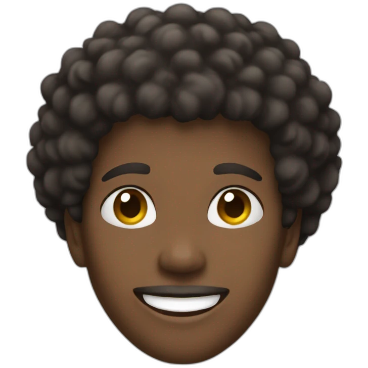 afro-smile emoji