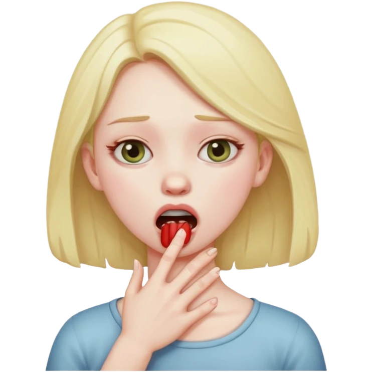 girl choking themseleves emoji