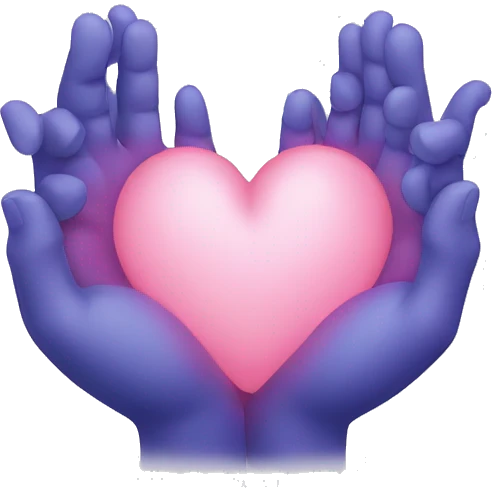Heart with hands emoji