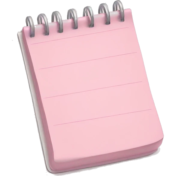 light pink notepad emoji