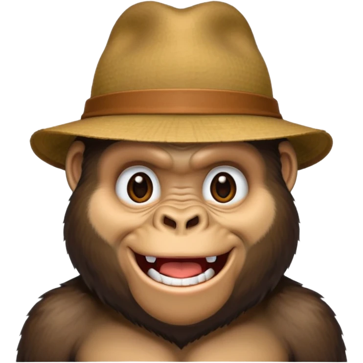 Gorrila wear hat emoji