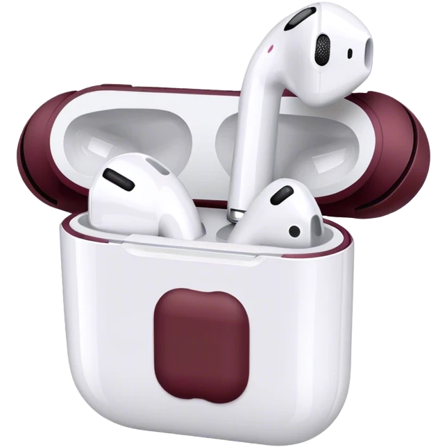 dark burgundy AirPods emoji