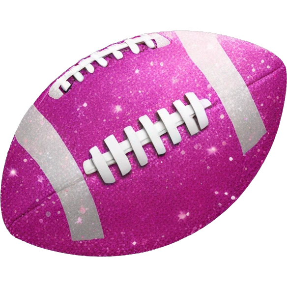 Pink ombre football with glitter  emoji