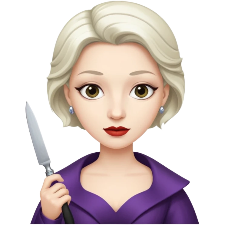 Opera singer with a knife  emoji