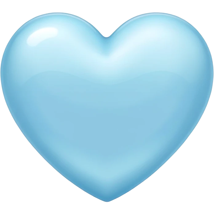 Pastell blue heart emoji