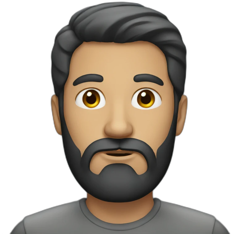 Man with dark beard emoji
