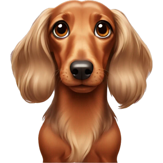 Long-haired dachshund emoji