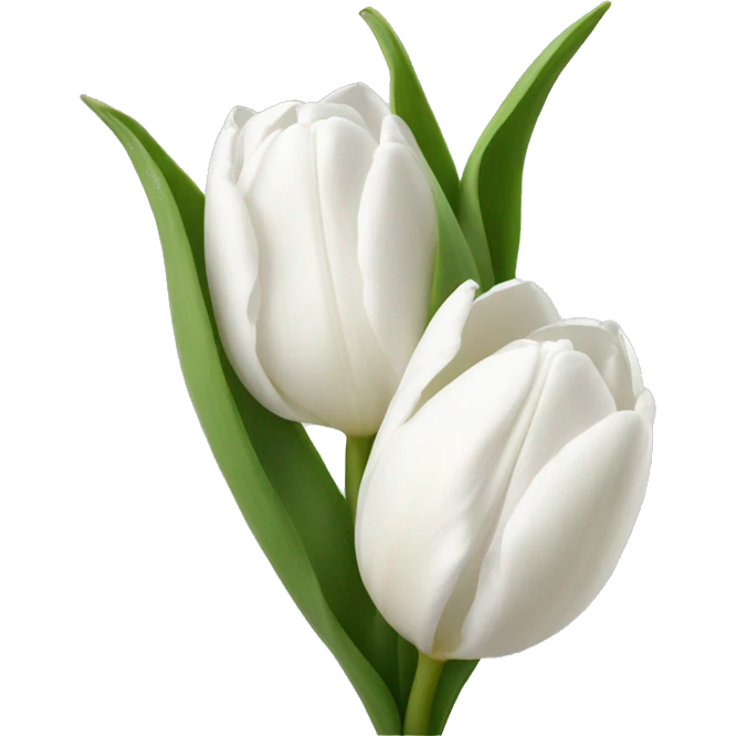 White tulips emoji