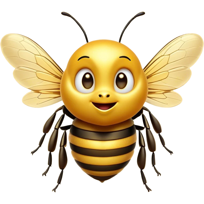 Cinematic Cheeky Bee Portrait Emoji, Head tilted dramatically with an exaggeratedly shocked expression, featuring a small, fuzzy body with wide, comically expressive eyes full of playful disbelief and animated, fluttering wings, Simplified yet hilariously expressive features, highly detailed, glowing with a slightly sassy golden glow, high shine, dramatic yet playful, stylized with an air of cheeky honey mischief, soft glowing outline, capturing the essence of a meme-worthy bee that looks ready to buzz its way into viral fame! emoji