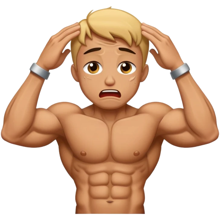 skinny bodybuilder crying emoji